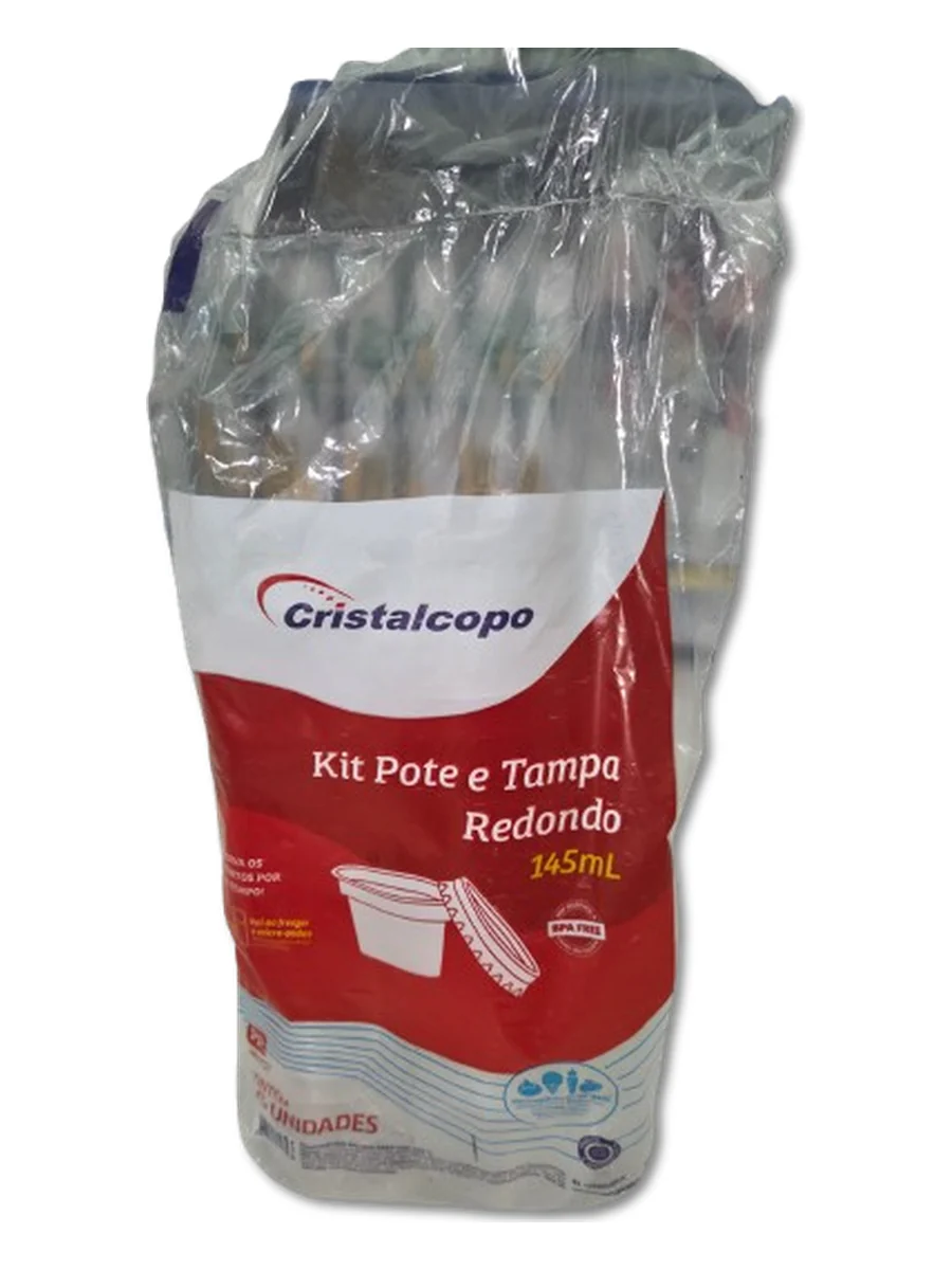 Cristalcopo Kit Pote e Tampa Redondo 145ml