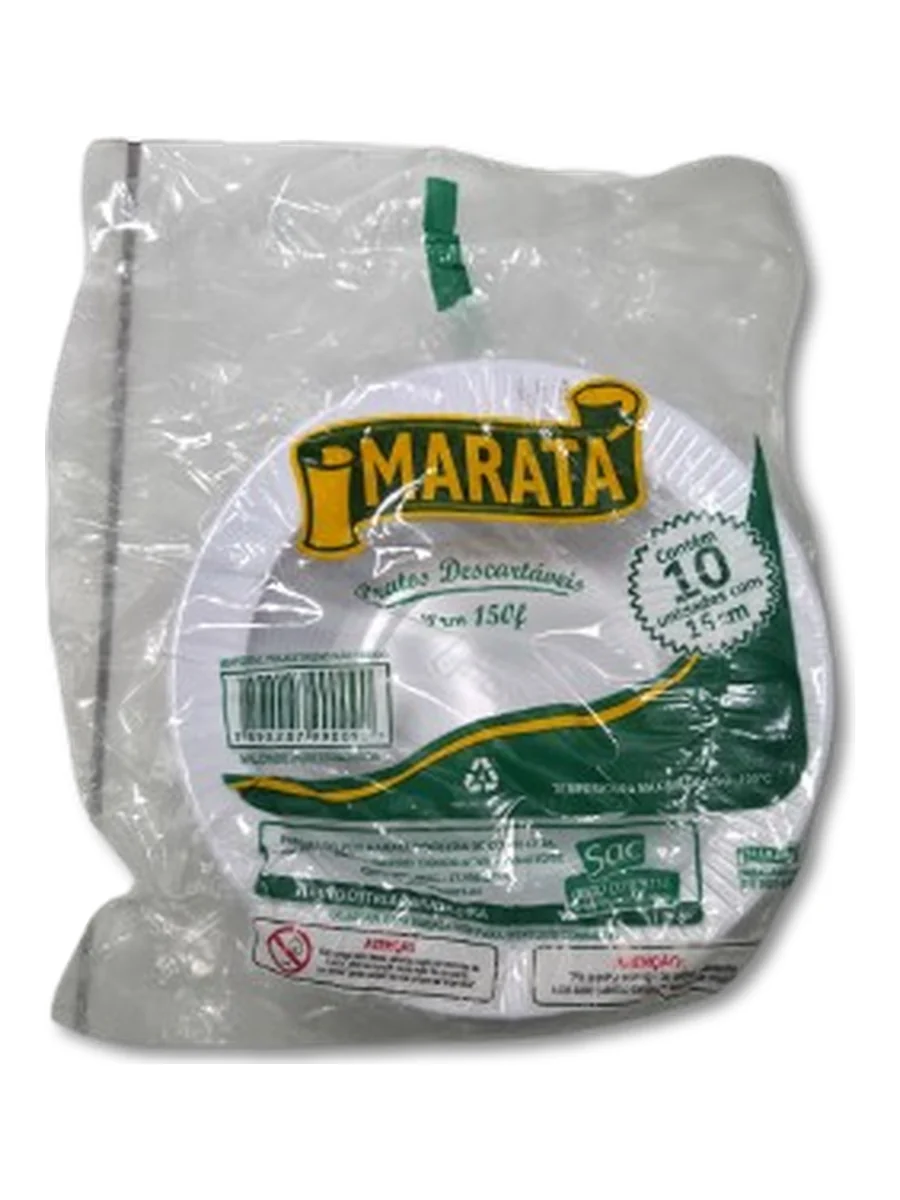 Maratá Pratos Descartáveis 15cm 10un