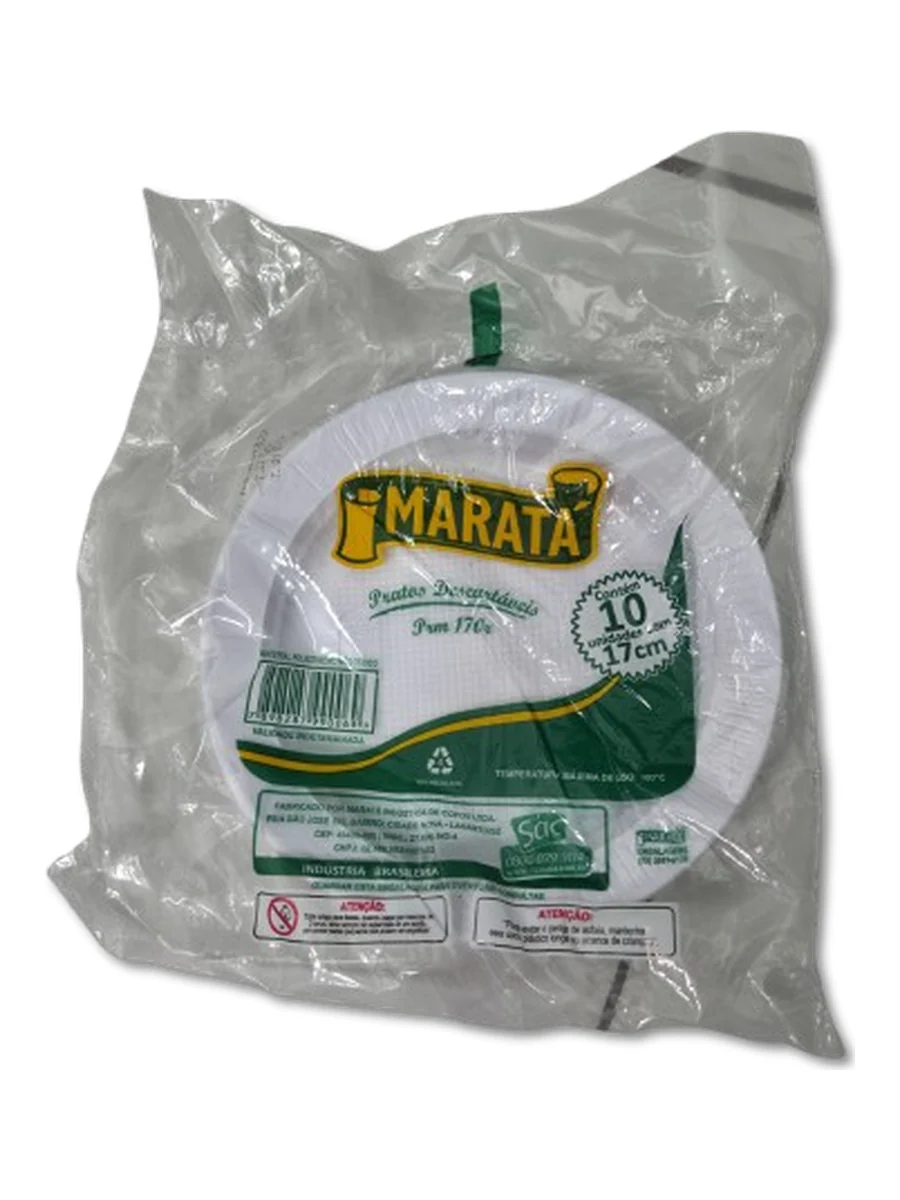 Maratá Pratos Descartáveis 17cm 10un