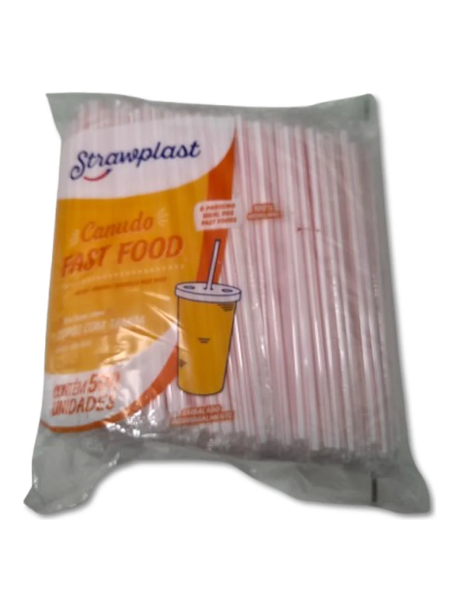 Strawplast Canudo Fast Food 500un