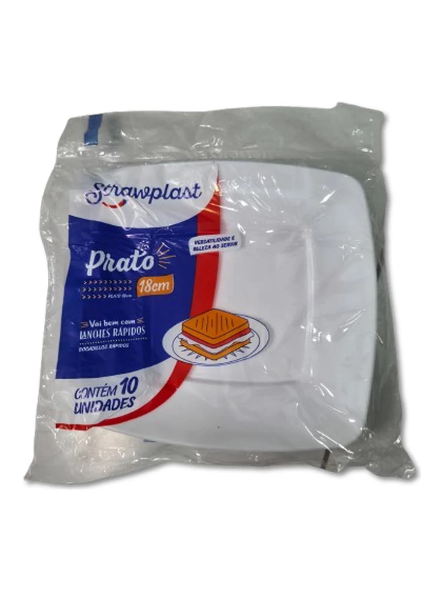 Strawplast Prato 18cm 10un