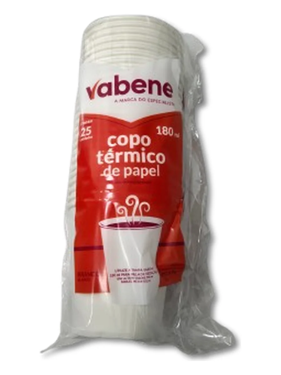 Vabene Copo Térmico de Papel 180ml 25un